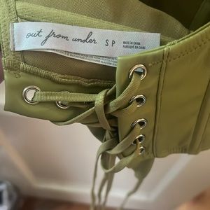 Urban Outfitters Faux Leather Corset.